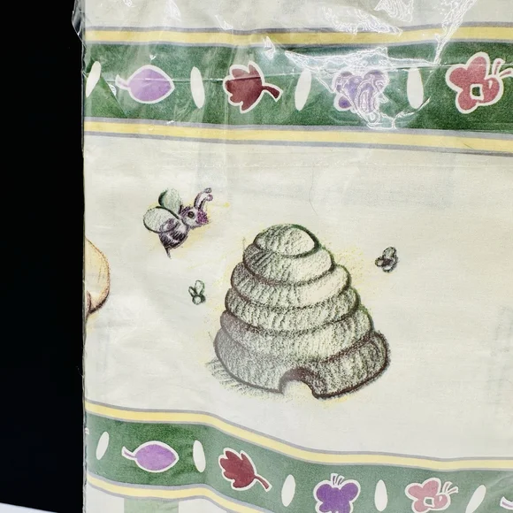 VTG Classic Disney Winnie The Pooh Evergreen Fabric Shower Curtain NIP 72 X 70 - Picture 7 of 10